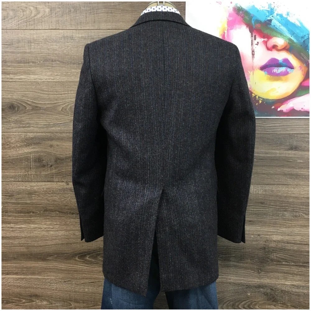 VINTAGE HAGGAR Mens Tweed Blazer Sport Coat Casual‎ Jacket Size 40L Wool Suit
